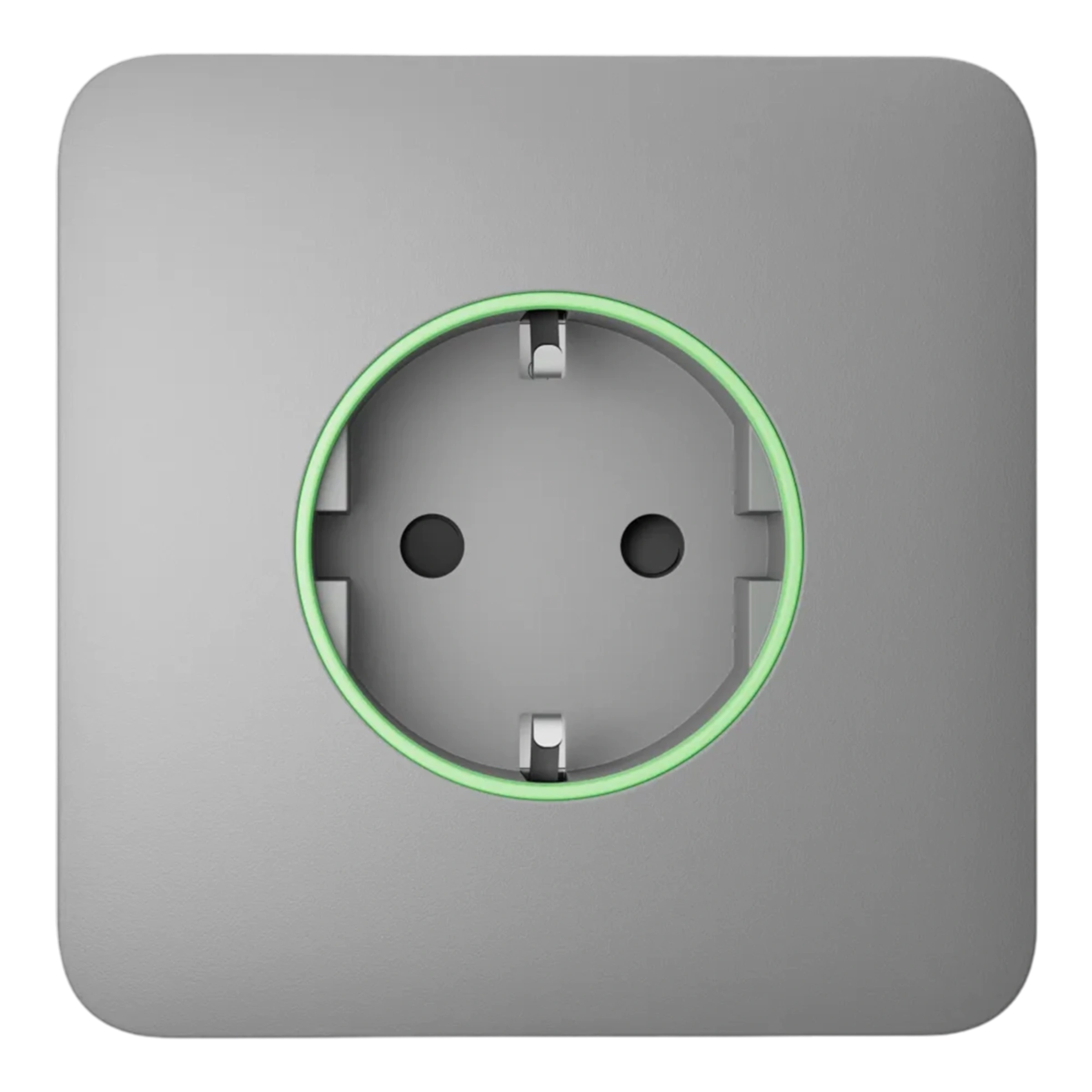 Розумна розетка з функцією моніторингу споживання електроенергії Ajax Outlet [type F] Jeweller - Fog