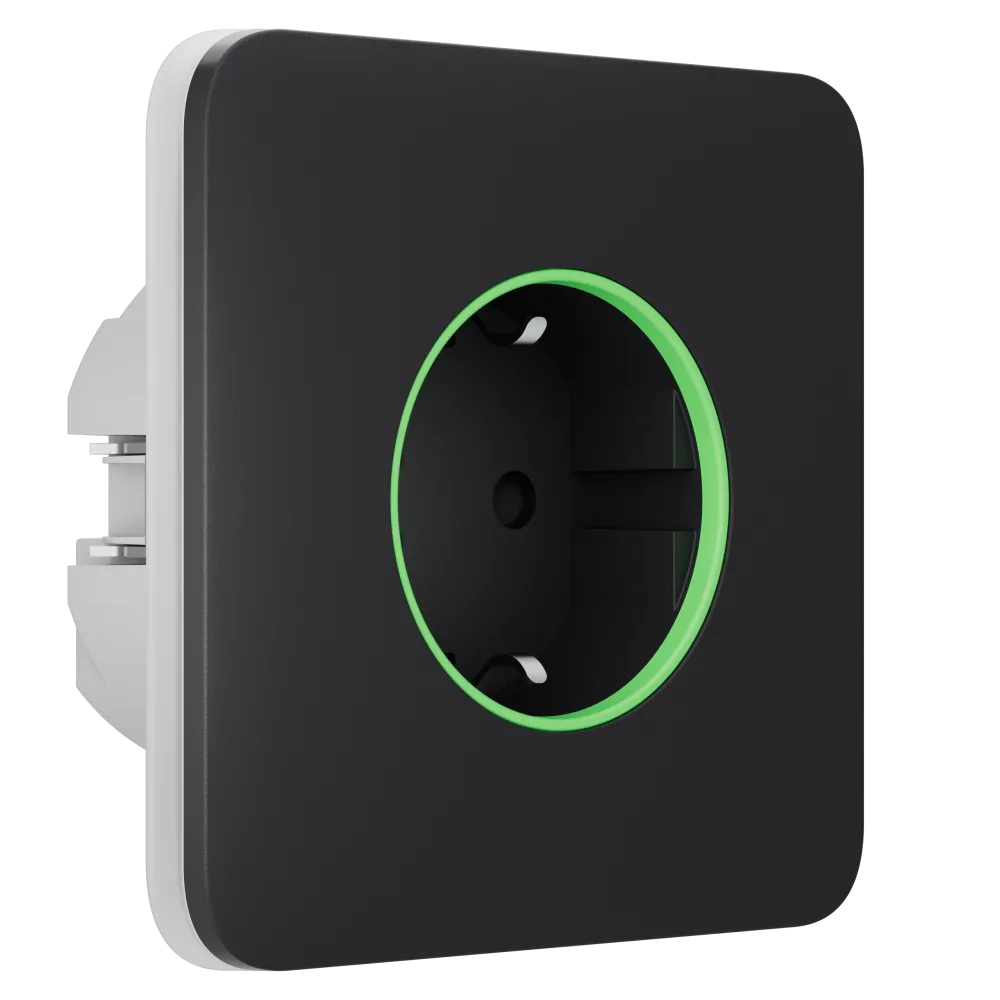 Розумна розетка з функцією моніторингу споживання електроенергії Ajax Outlet [type F] Jeweller - Graphite