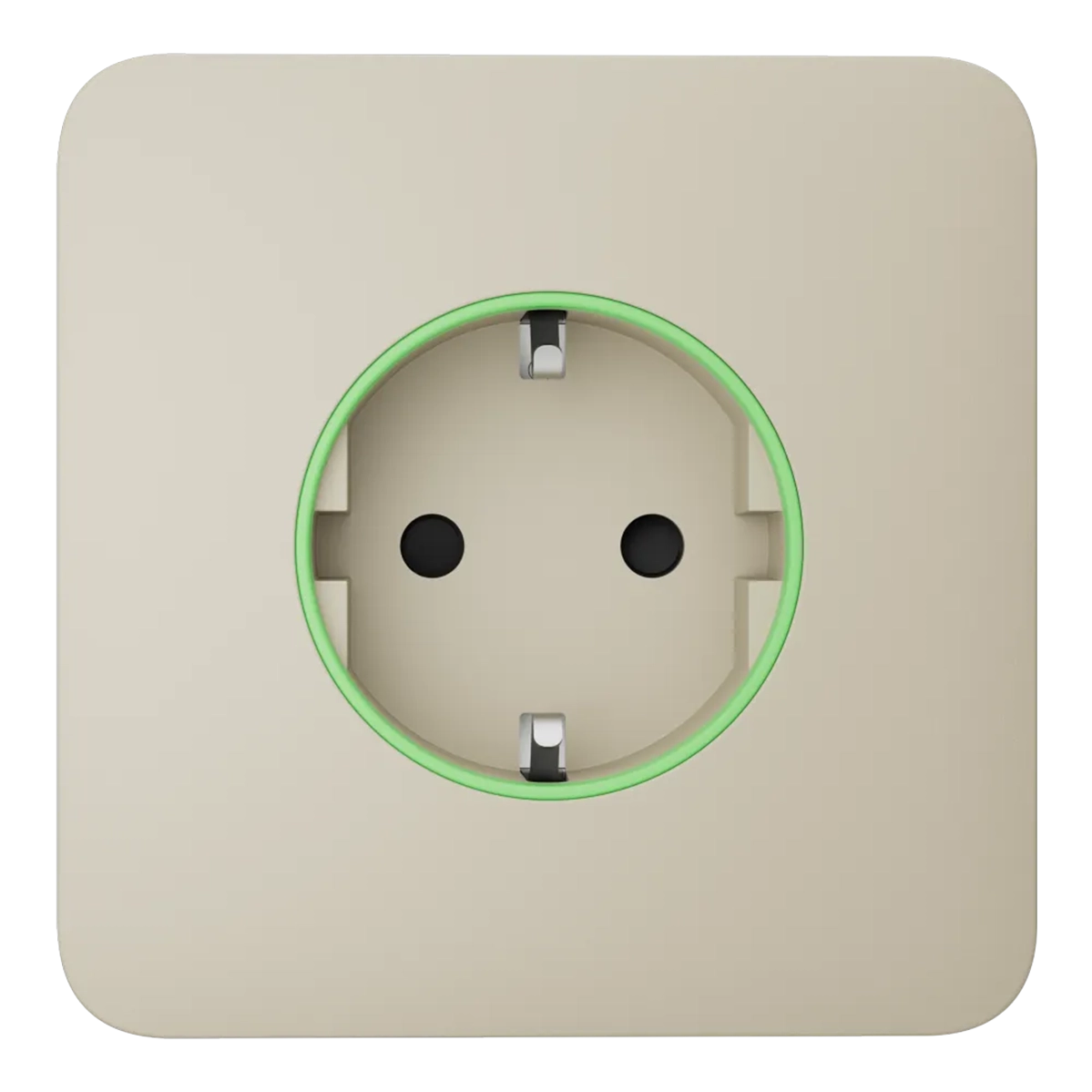 Розумна розетка з функцією моніторингу споживання електроенергії Ajax Outlet [type F] Jeweller - Ivory