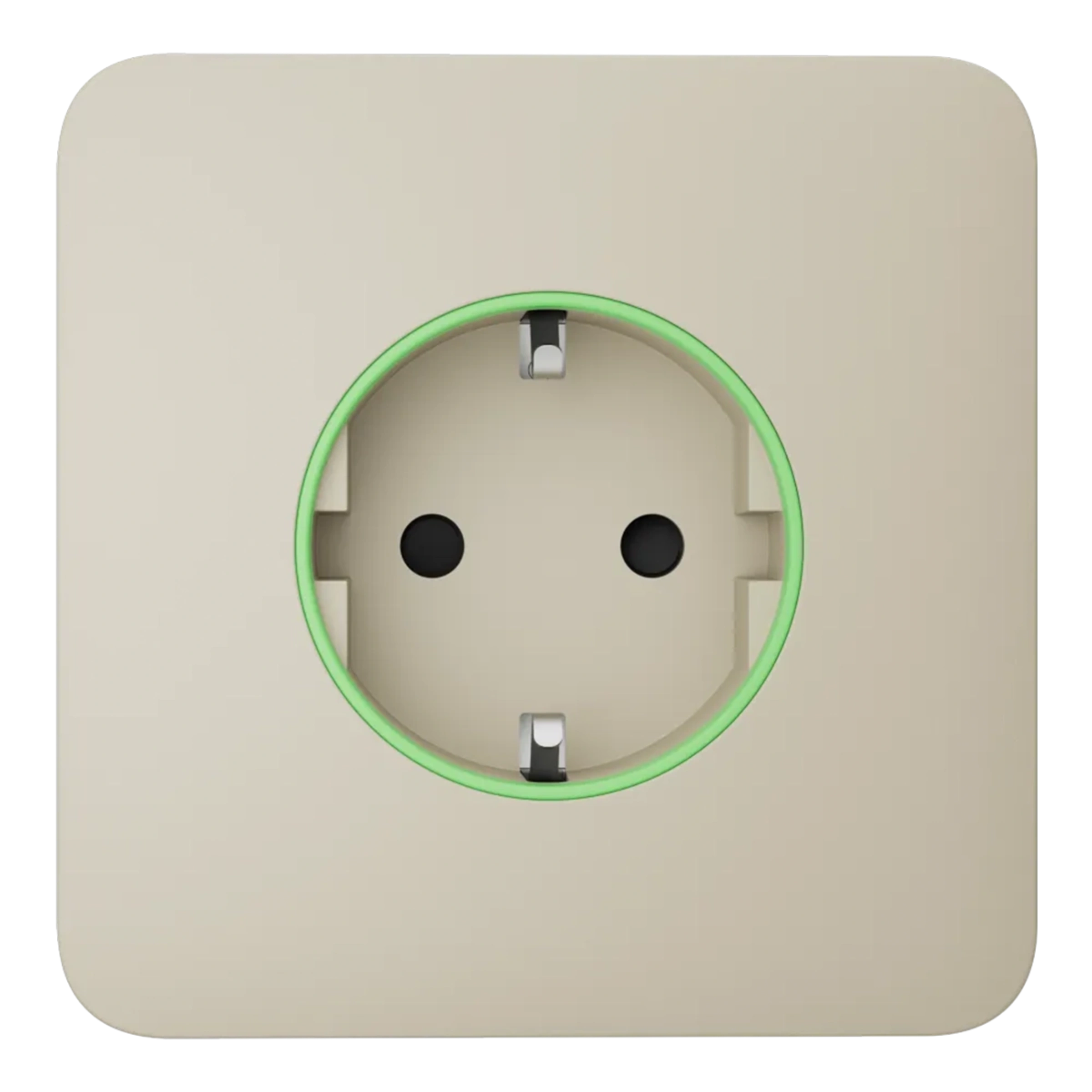 Розумна розетка з функцією моніторингу споживання електроенергії Ajax Outlet [type F] Jeweller - Ivory