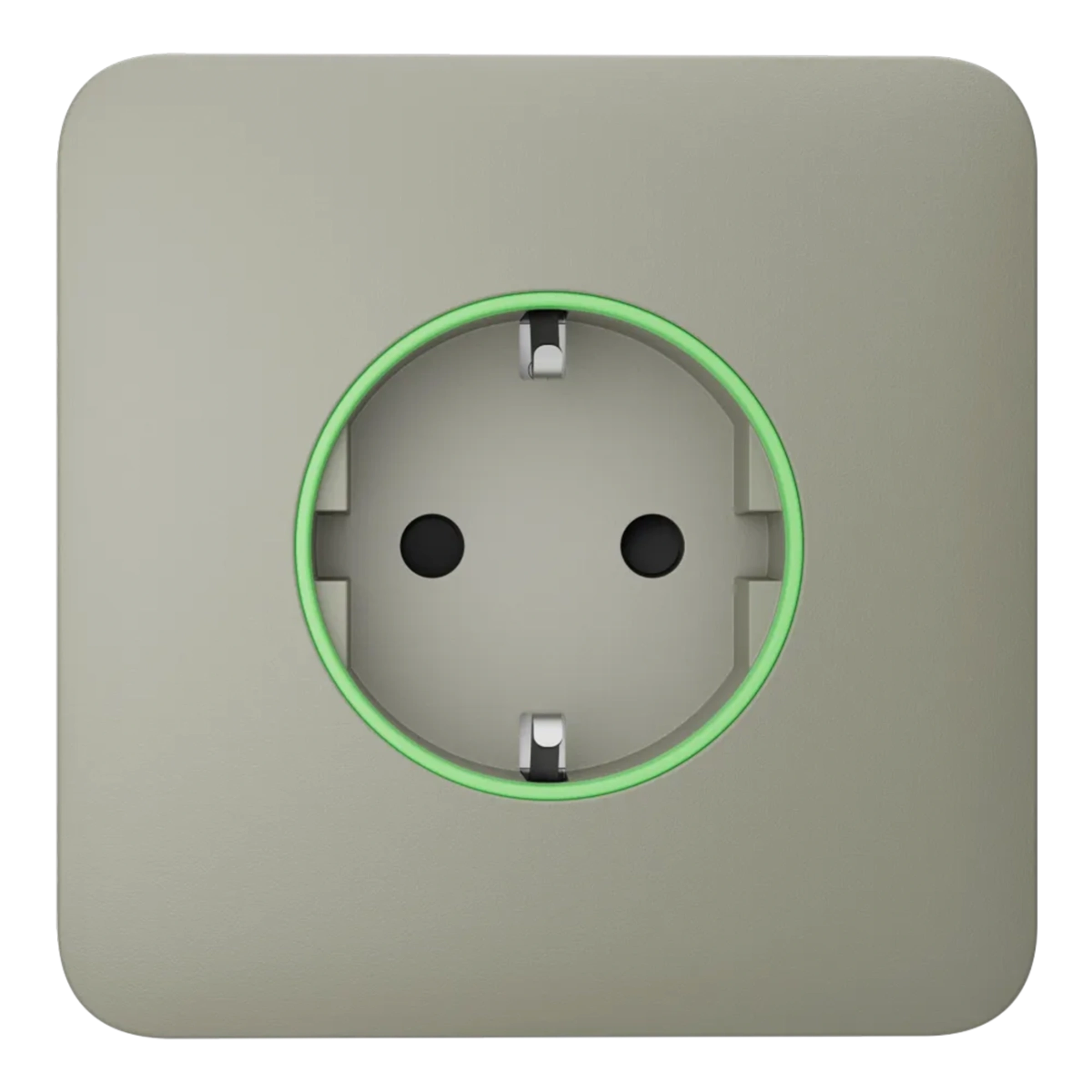 Розумна розетка з функцією моніторингу споживання електроенергії Ajax Outlet [type F] Jeweller - Olive