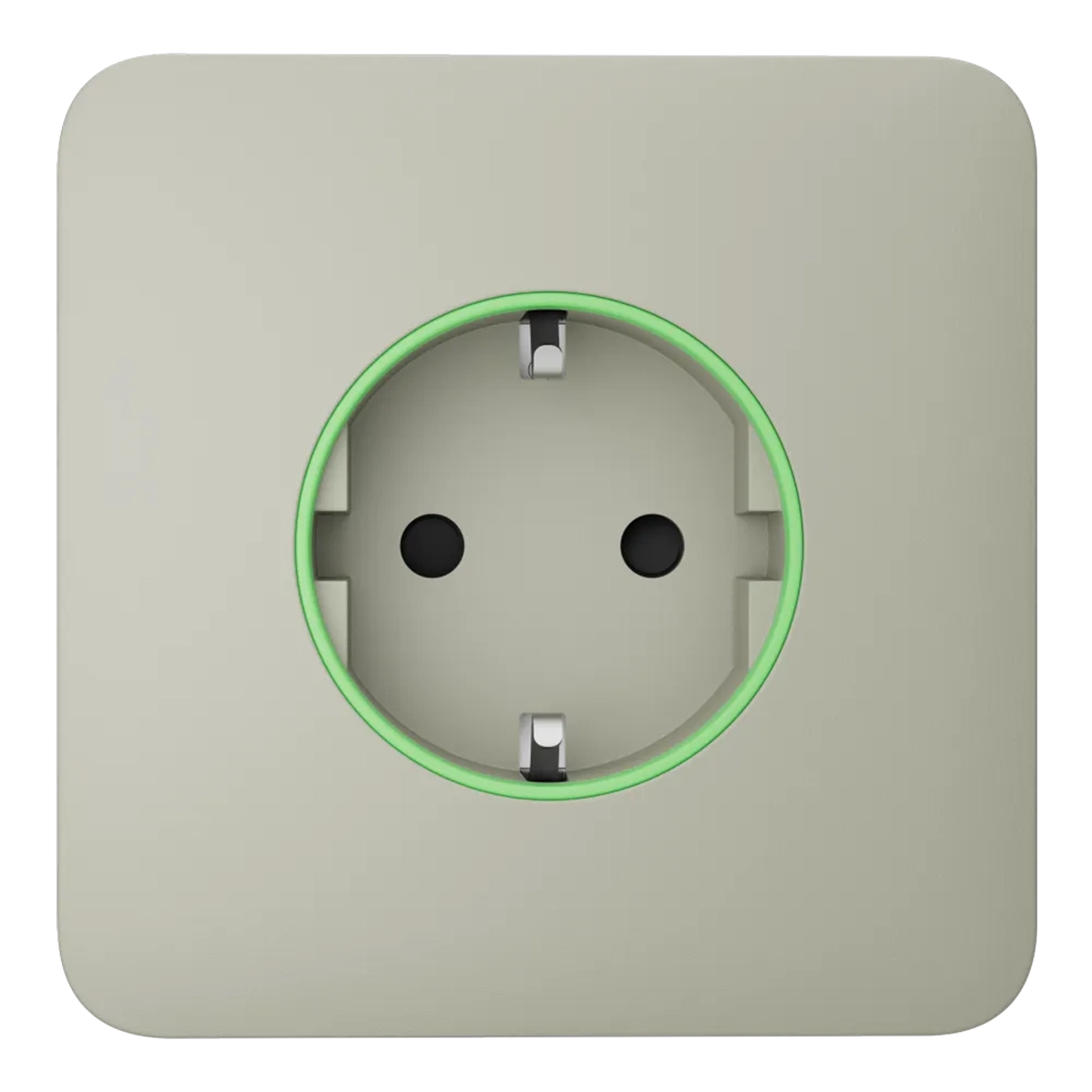 Розумна розетка з функцією моніторингу споживання електроенергії Ajax Outlet [type F] Jeweller - Oyster