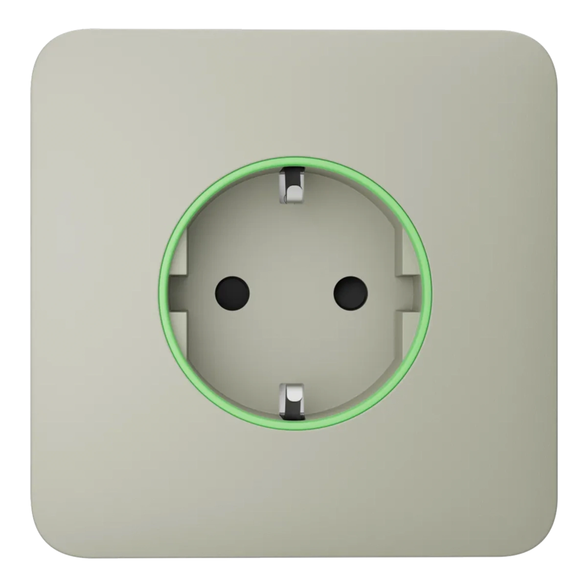 Розумна розетка з функцією моніторингу споживання електроенергії Ajax Outlet [type F] Jeweller - Oyster