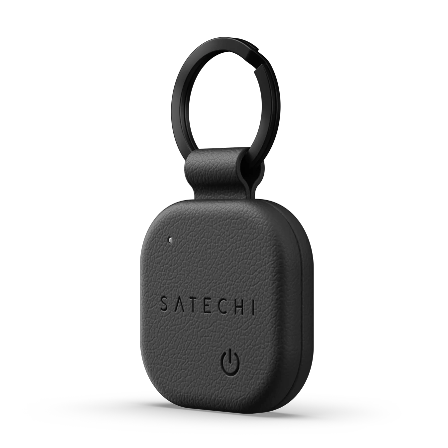 Умный брелок Satechi Vegan-Leather FindAll Keychain with Apple FindMy - Black (ST-LKCFK)