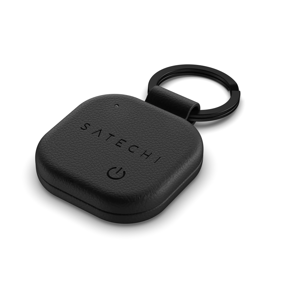 Умный брелок Satechi Vegan-Leather FindAll Keychain with Apple FindMy - Black (ST-LKCFK)