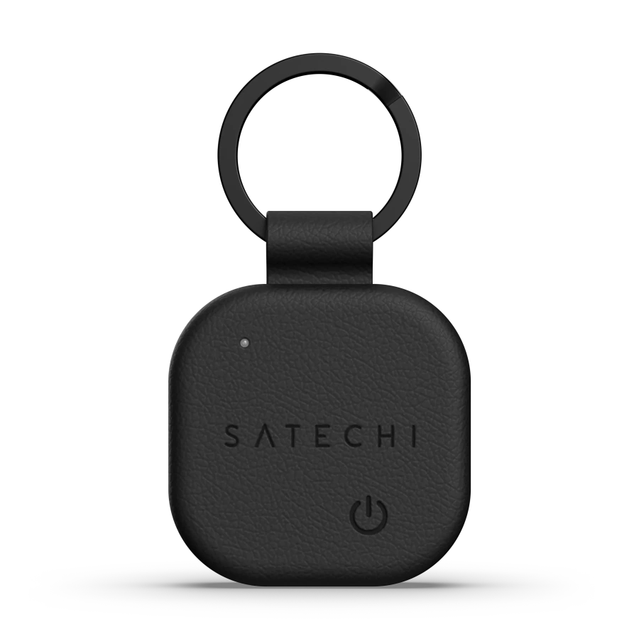 Умный брелок Satechi Vegan-Leather FindAll Keychain with Apple FindMy - Black (ST-LKCFK)