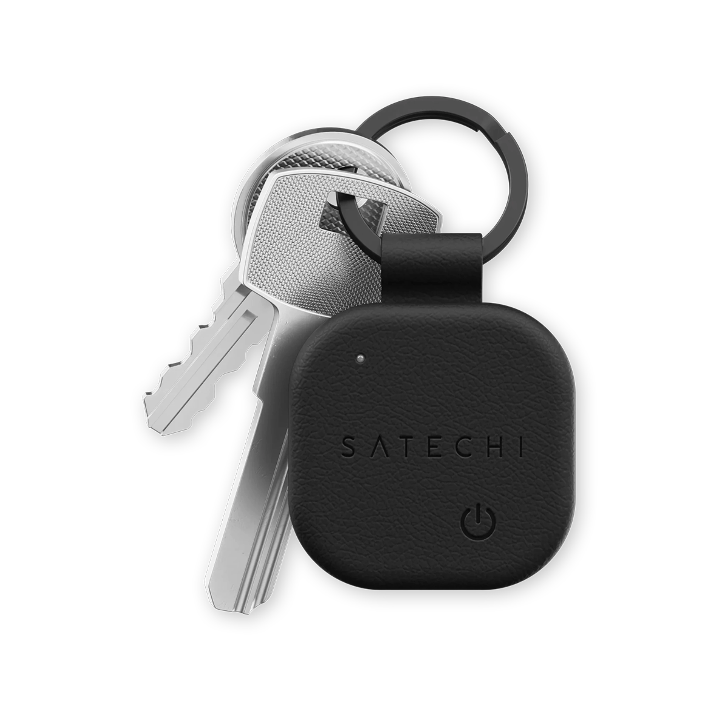 Умный брелок Satechi Vegan-Leather FindAll Keychain with Apple FindMy - Black (ST-LKCFK)