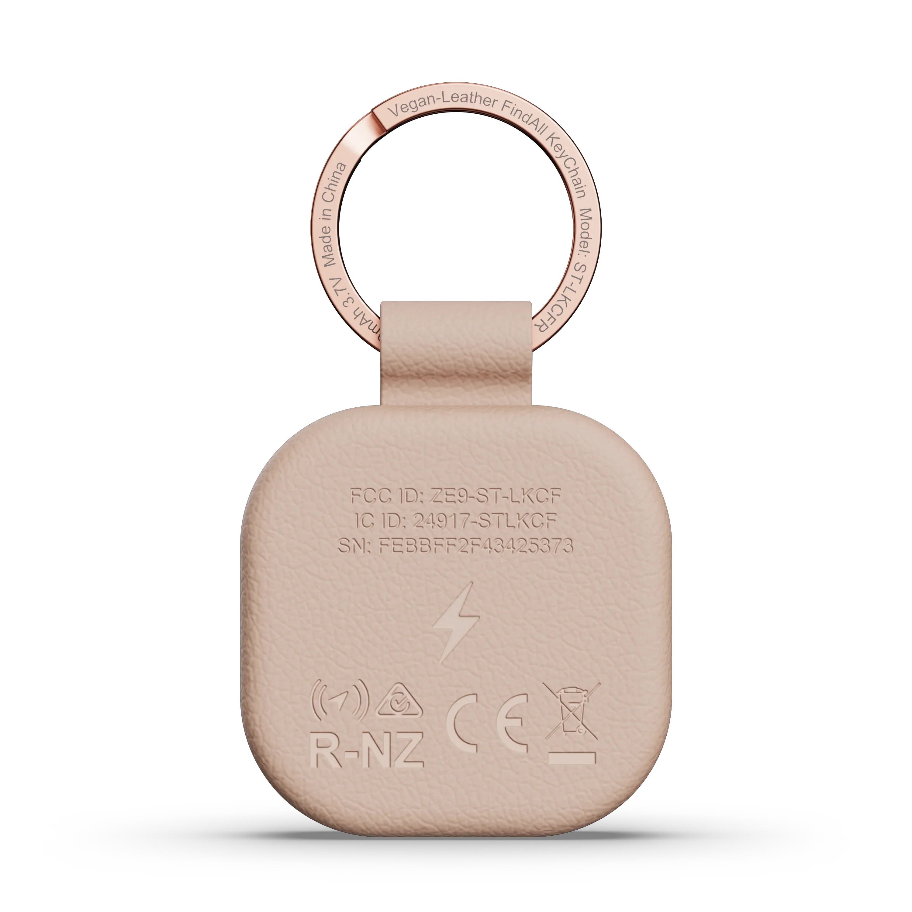 Умный брелок Satechi Vegan-Leather FindAll Keychain with Apple FindMy - Desert Rose (ST-LKCFR)