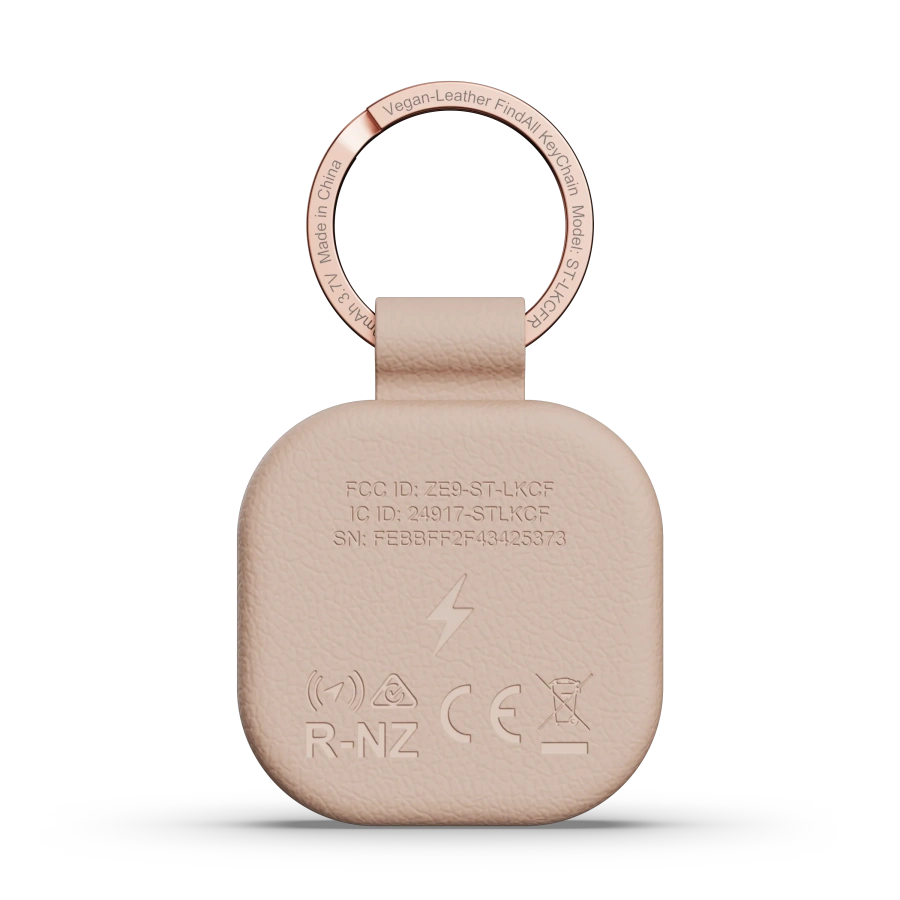 Умный брелок Satechi Vegan-Leather FindAll Keychain with Apple FindMy - Desert Rose (ST-LKCFR)