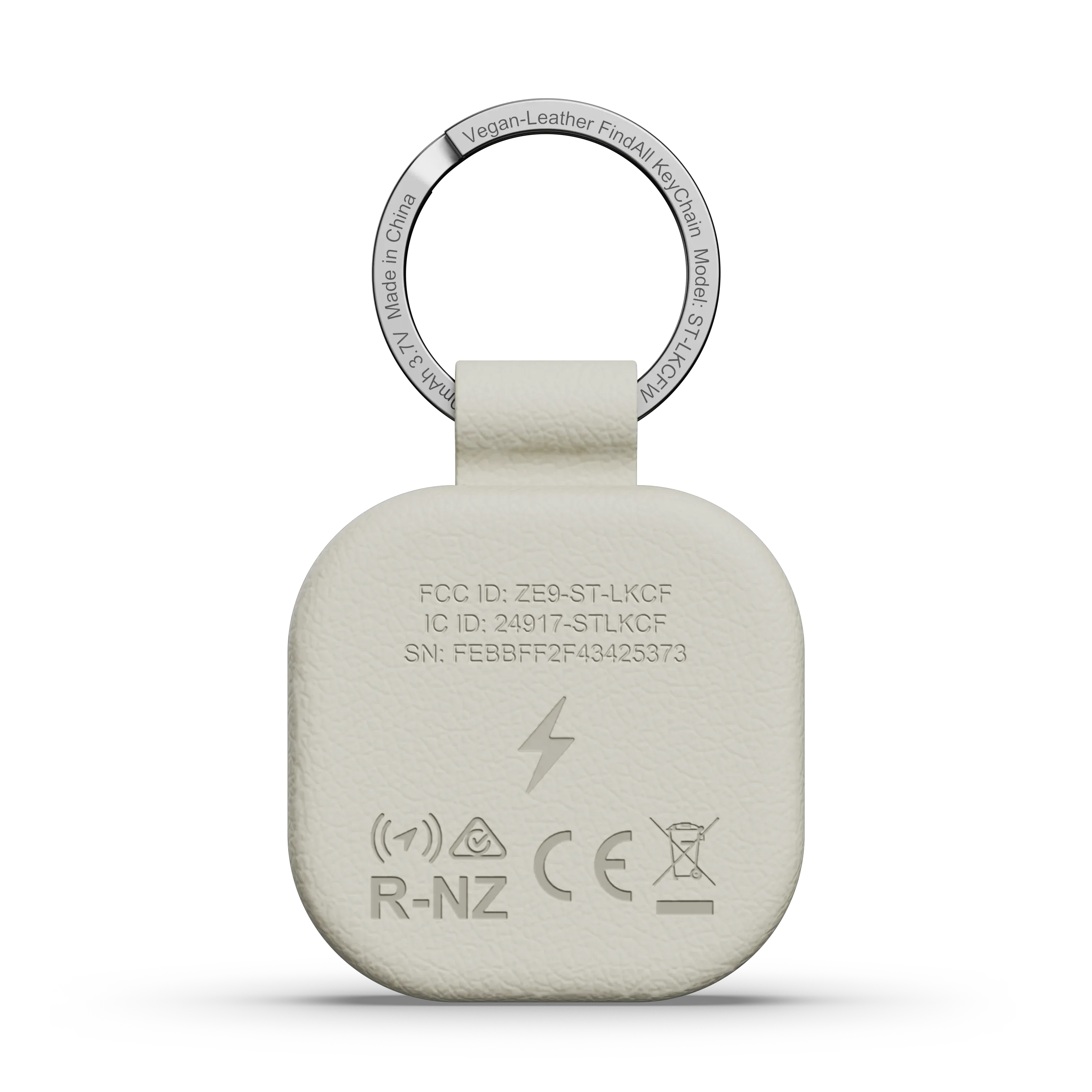 Умный брелок Satechi Vegan-Leather FindAll Keychain with Apple FindMy - Sand (ST-LKCFW)