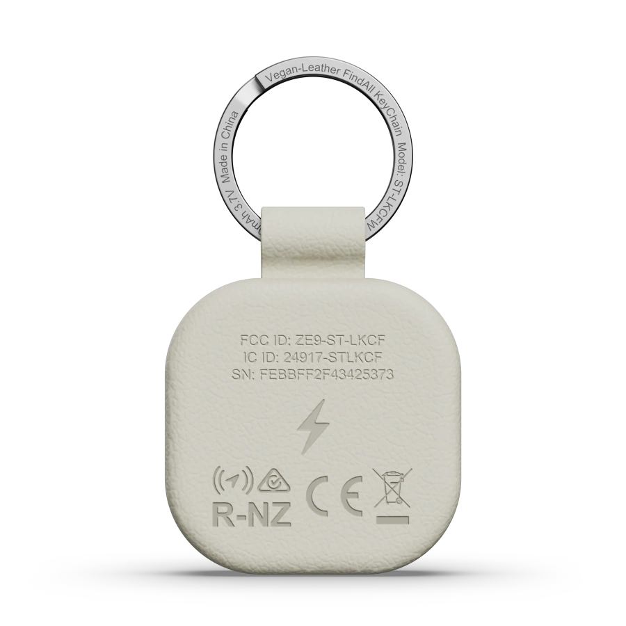 Умный брелок Satechi Vegan-Leather FindAll Keychain with Apple FindMy - Sand (ST-LKCFW)