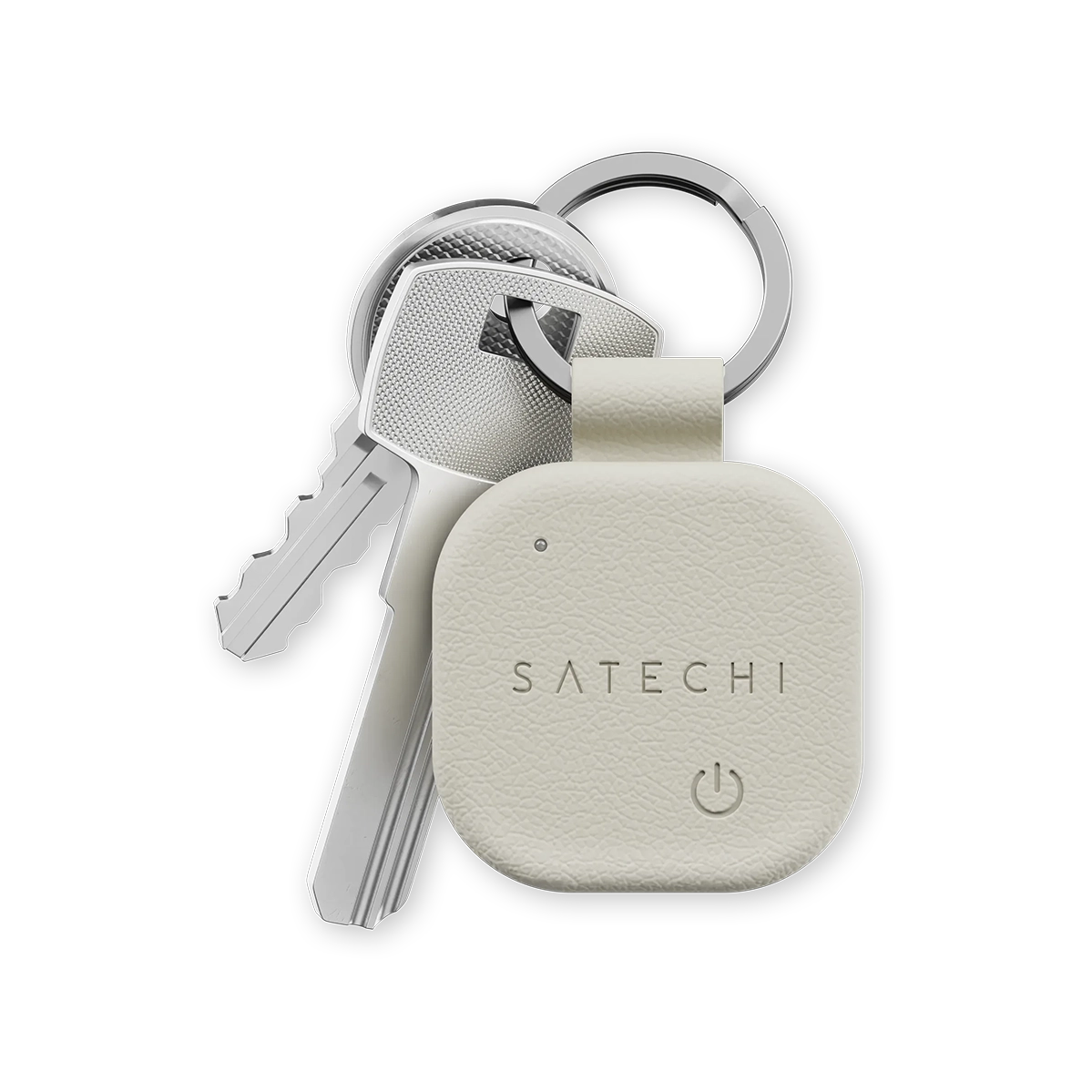 Умный брелок Satechi Vegan-Leather FindAll Keychain with Apple FindMy - Sand (ST-LKCFW)