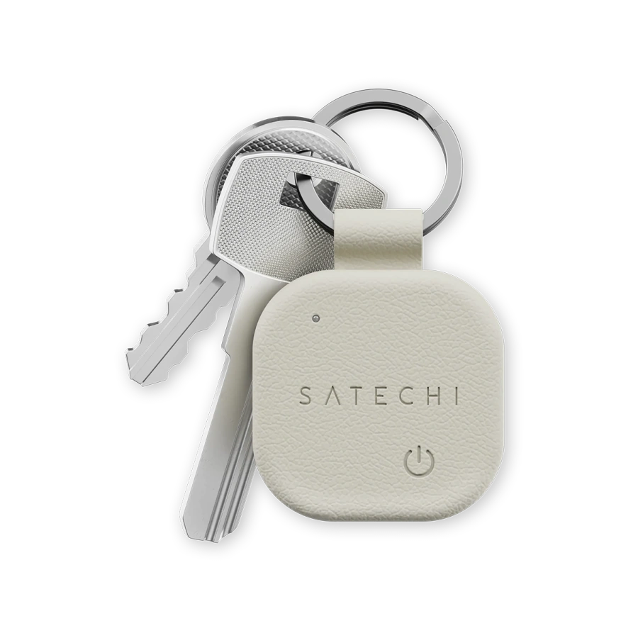 Умный брелок Satechi Vegan-Leather FindAll Keychain with Apple FindMy - Sand (ST-LKCFW)