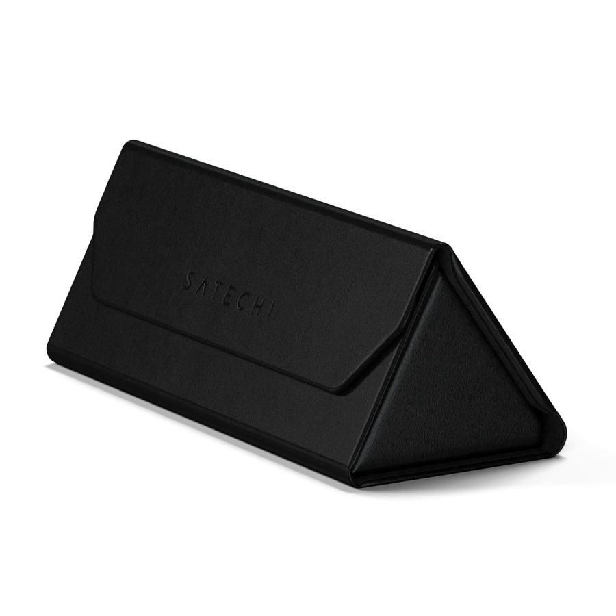Умный футляр для очков Satechi Vegan-Leather FindAll Glasses Case с Apple FindMy - Black (ST-LFAGCK)