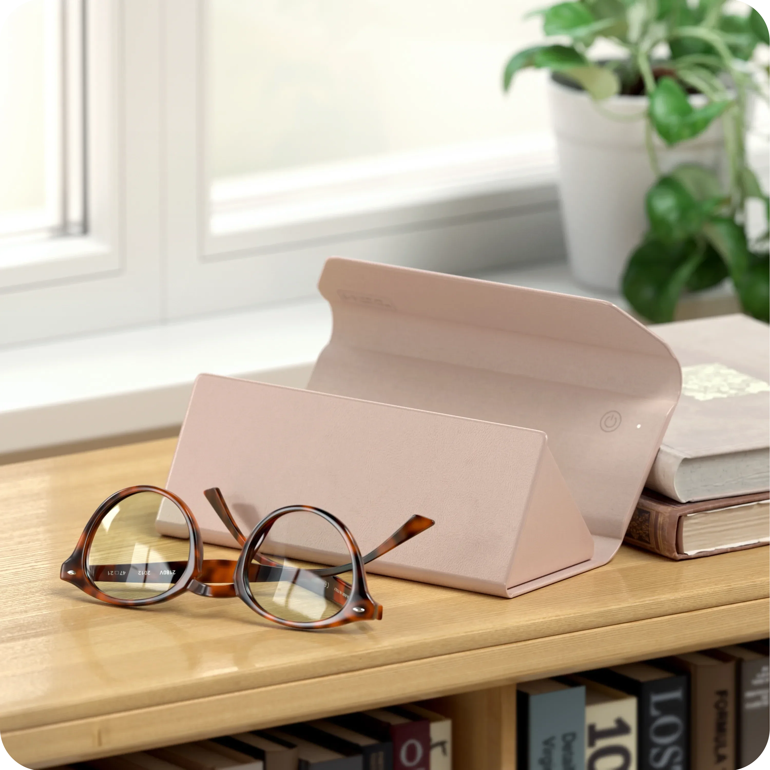 Умный футляр для очков Satechi Vegan-Leather FindAll Glasses Case c Apple FindMy - Desert Rose (ST-LFAGCR)