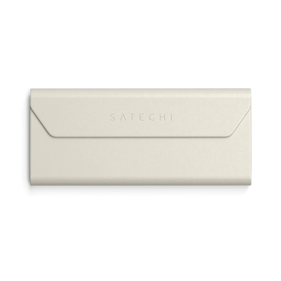 Умный футляр для очков Satechi Vegan-Leather FindAll Glasses Case с Apple FindMy - Sand (ST-LFAGCW)