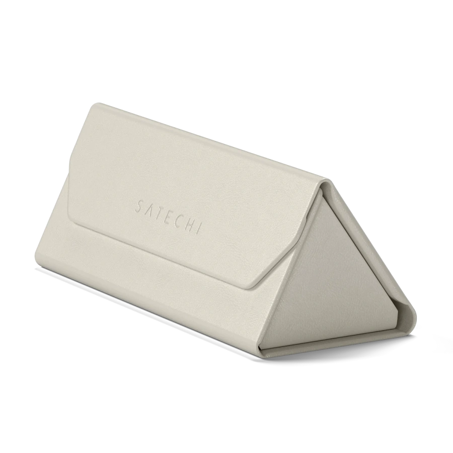 Умный футляр для очков Satechi Vegan-Leather FindAll Glasses Case с Apple FindMy - Sand (ST-LFAGCW)