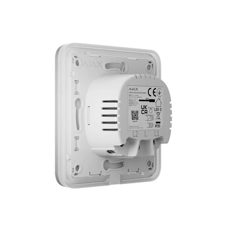 Розумний сенсорний димерний вимикач світла Ajax LightSwitch (Dimmer) Jeweller - Fog