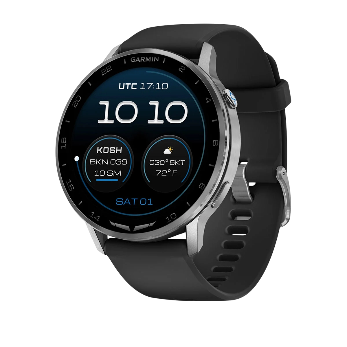 Смарт-часы Garmin D2 Air X15 - Silver Case with Black Silicone Band (010-03014-50)