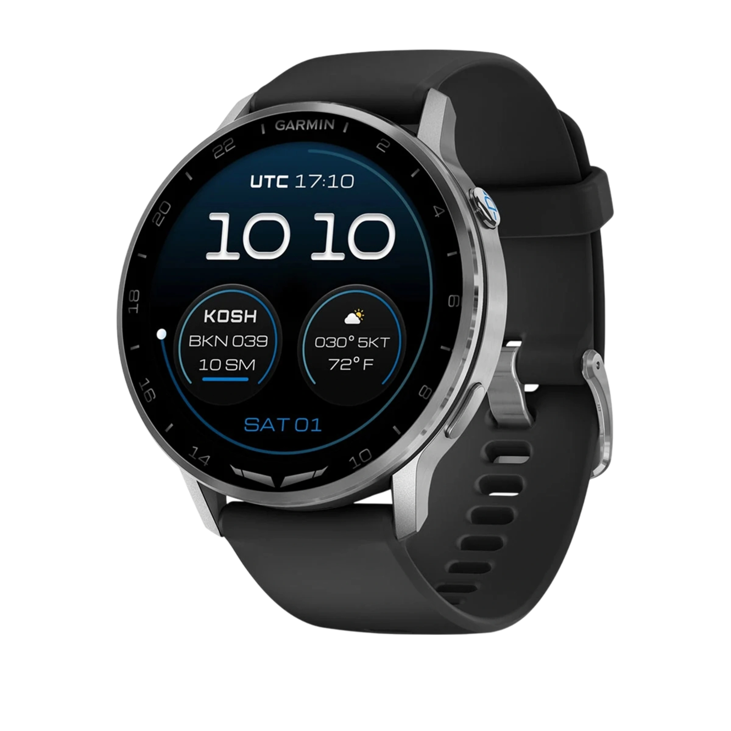 Смарт-часы Garmin D2 Air X15 - Silver Case with Black Silicone Band (010-03014-50)