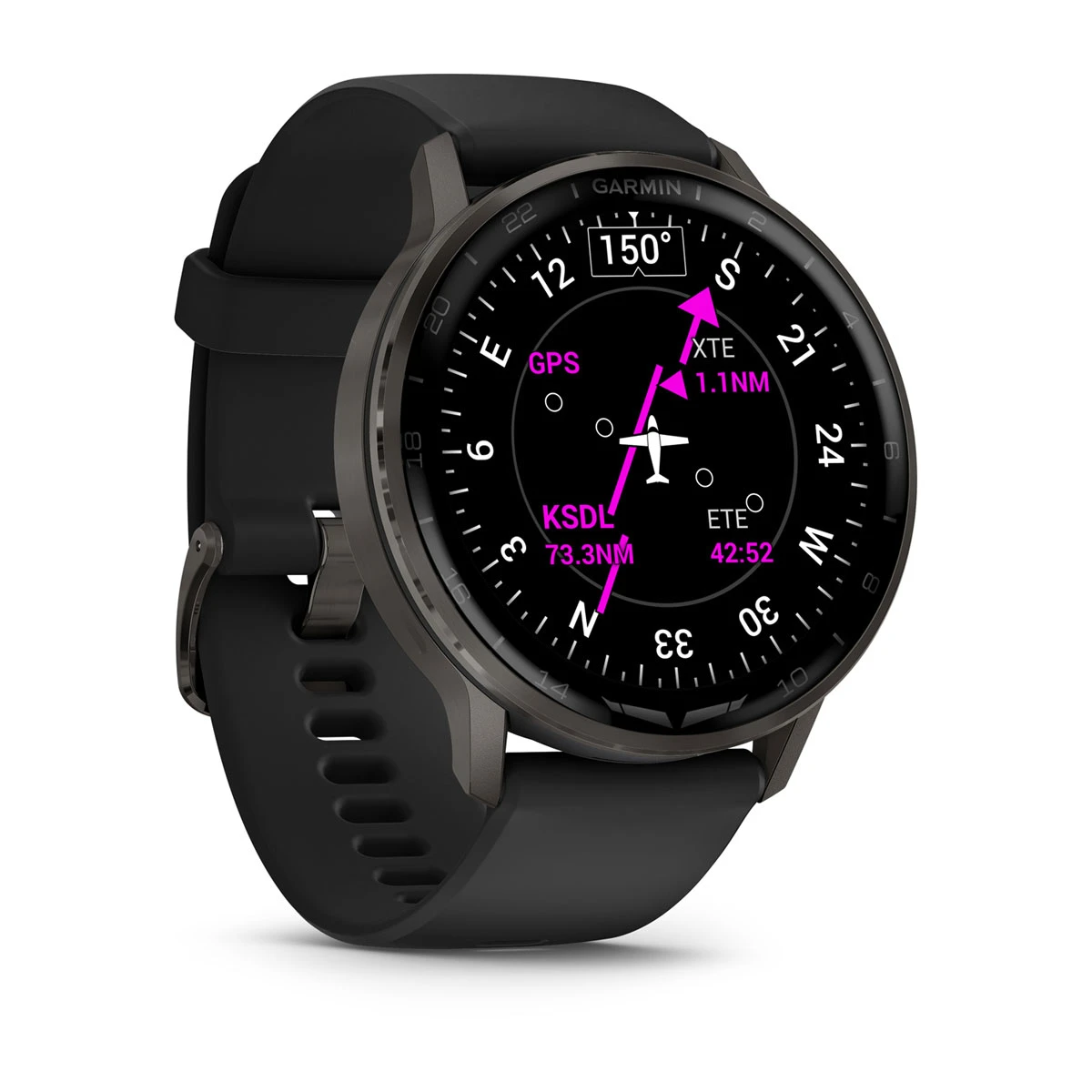 Смарт-часы Garmin D2 Air X15 - Slate Case with Black Silicone Band (010-03014-51)