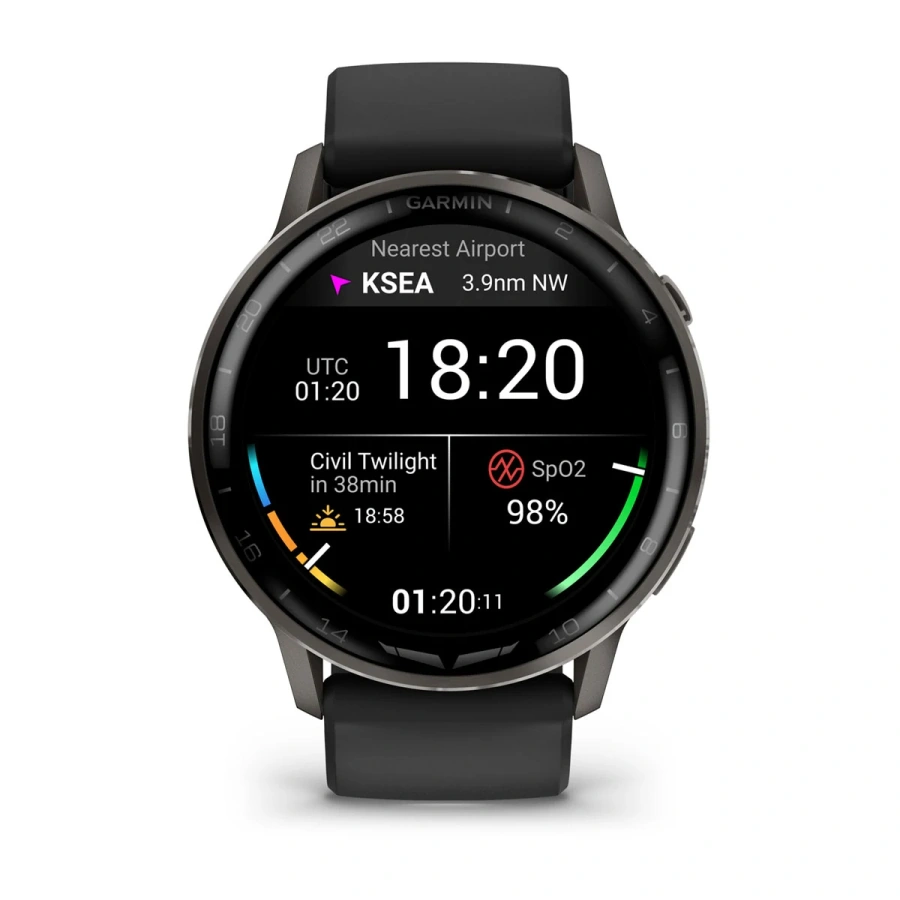 Смарт-часы Garmin D2 Air X15 - Slate Case with Black Silicone Band (010-03014-51)
