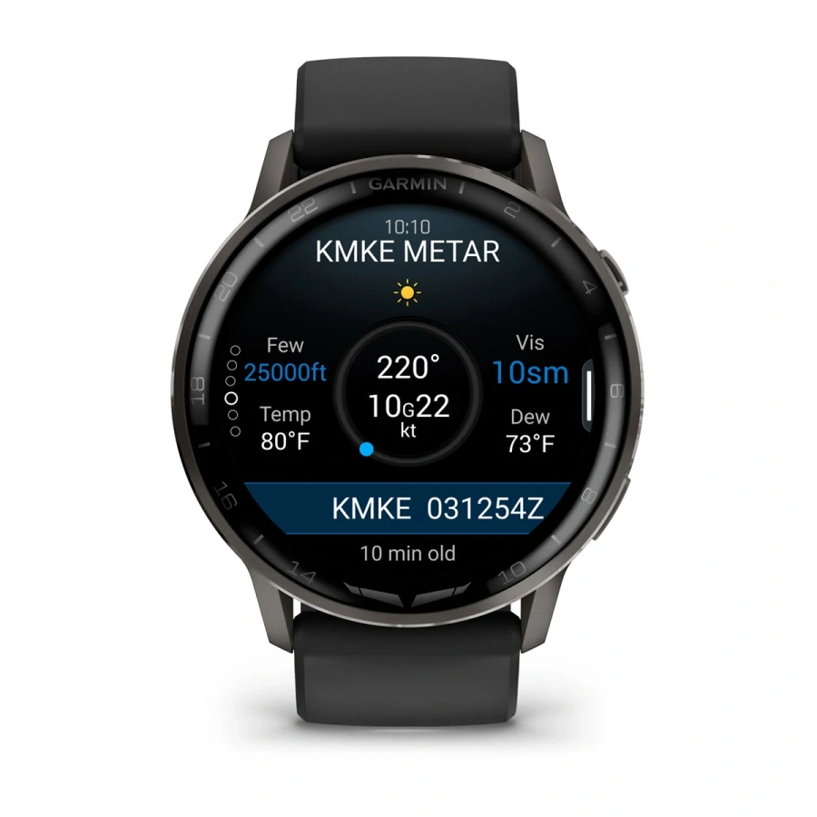 Смарт-часы Garmin D2 Air X15 - Slate Case with Black Silicone Band (010-03014-51)