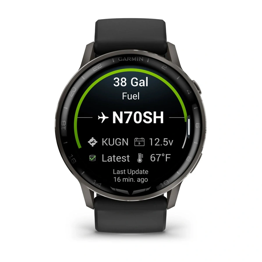 Смарт-часы Garmin D2 Air X15 - Slate Case with Black Silicone Band (010-03014-51)