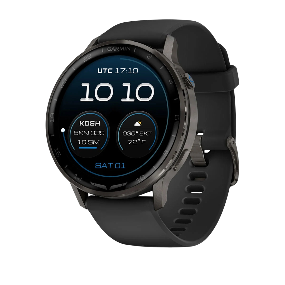 Смарт-часы Garmin D2 Air X15 - Slate Case with Black Silicone Band (010-03014-51)