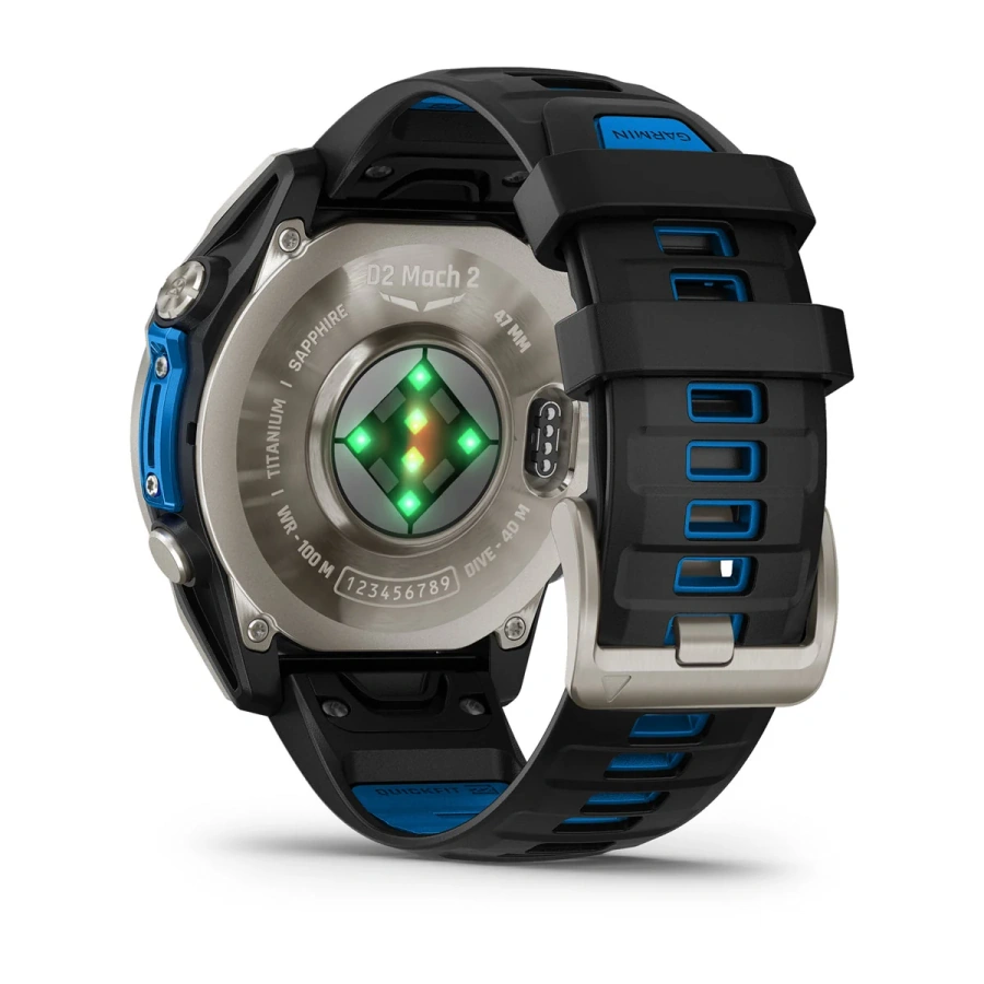 Смарт-годинник Garmin D2 Mach 2 47 mm AMOLED Sapphire - Titanium Case with Oxford Brown Leather Band (010-02904-30/31)