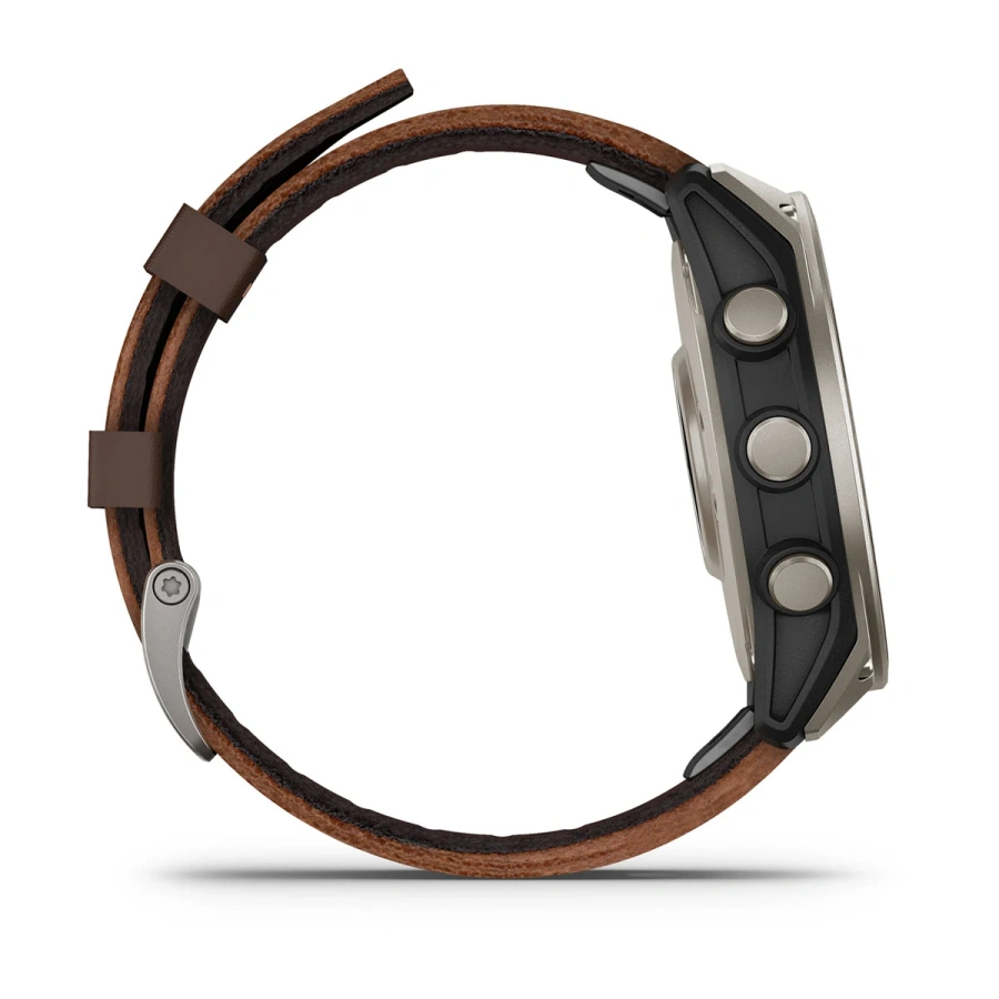 Смарт-годинник Garmin D2 Mach 2 47 mm AMOLED Sapphire - Titanium Case with Oxford Brown Leather Band (010-02904-30/31)