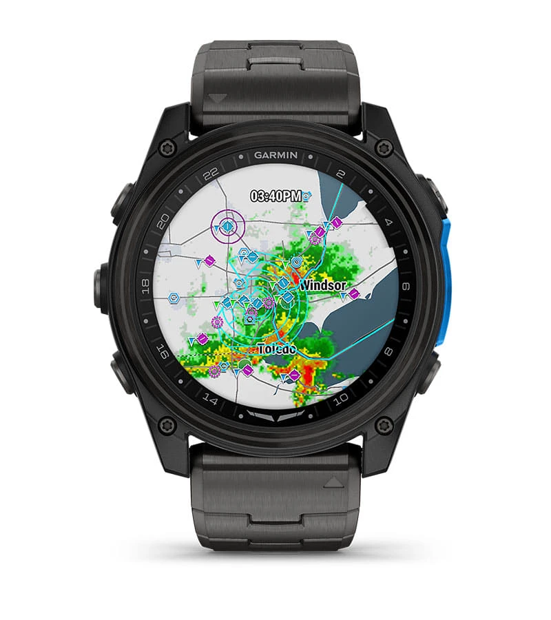 Смарт-часы Garmin D2 Mach 2 51 mm AMOLED Sapphire - Carbon Gray DLC Titanium Case with Vented Titanium Bracelet (010-02905-30/31)