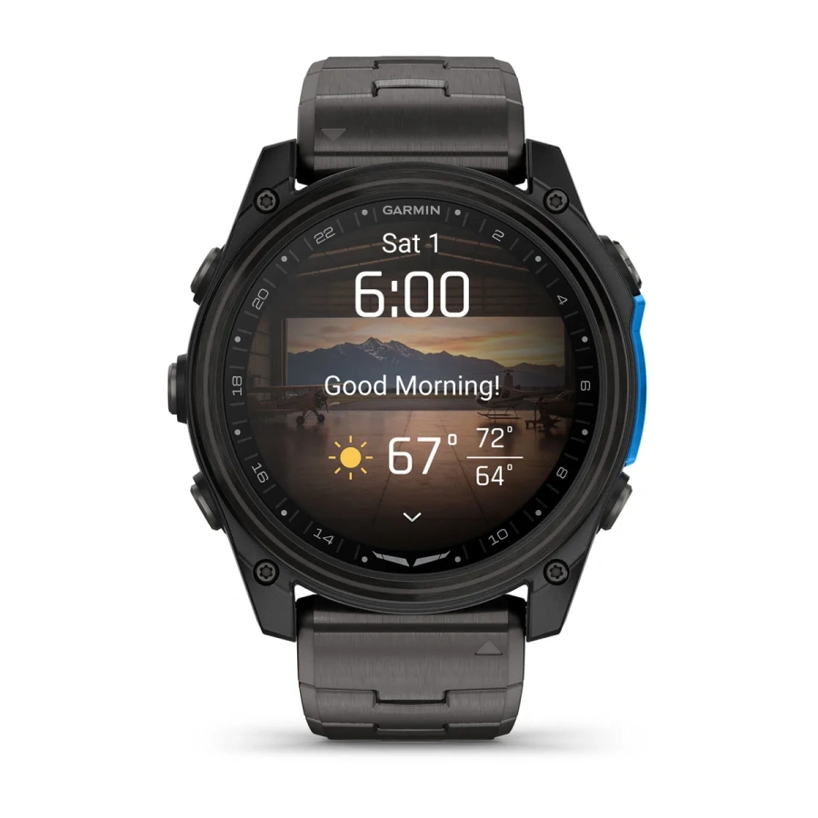 Смарт-годинник Garmin D2 Mach 2 51 mm AMOLED Sapphire - Carbon Gray DLC Titanium Case with Vented Titanium Bracelet (010-02905-30/31)