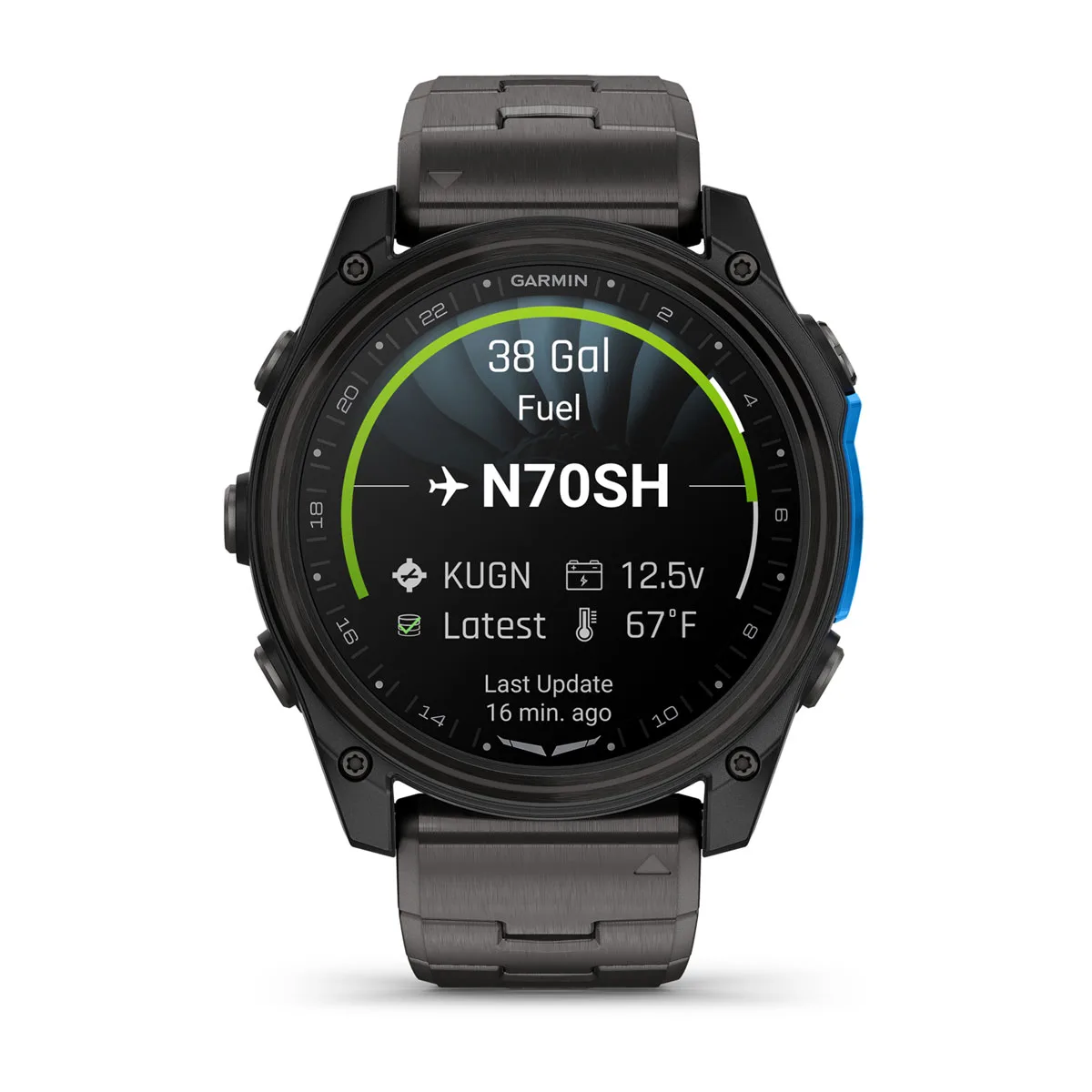 Смарт-часы Garmin D2 Mach 2 51 mm AMOLED Sapphire - Carbon Gray DLC Titanium Case with Vented Titanium Bracelet (010-02905-30/31)