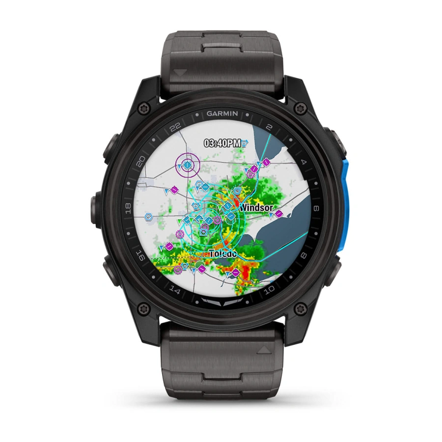 Смарт-годинник Garmin D2 Mach 2 51 mm AMOLED Sapphire - Carbon Gray DLC Titanium Case with Vented Titanium Bracelet (010-02905-30/31)