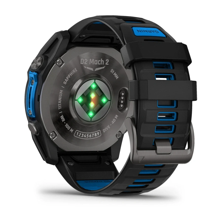 Смарт-годинник Garmin D2 Mach 2 51 mm AMOLED Sapphire - Carbon Gray DLC Titanium Case with Vented Titanium Bracelet (010-02905-30/31)