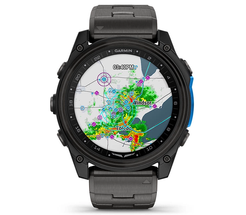 Смарт-часы Garmin D2 Mach 2 51 mm AMOLED Sapphire - Carbon Gray DLC Titanium Case with Vented Titanium Bracelet (010-02905-30/31)