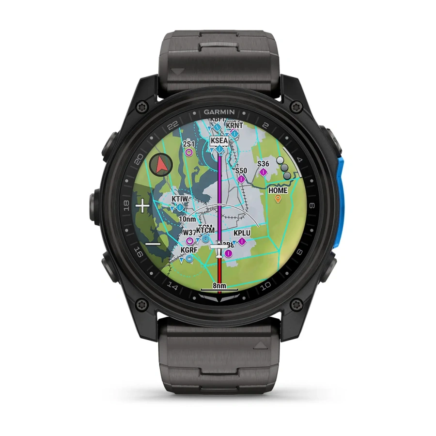 Смарт-годинник Garmin D2 Mach 2 51 mm AMOLED Sapphire - Carbon Gray DLC Titanium Case with Vented Titanium Bracelet (010-02905-30/31)