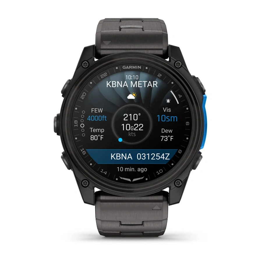 Смарт-годинник Garmin D2 Mach 2 51 mm AMOLED Sapphire - Carbon Gray DLC Titanium Case with Vented Titanium Bracelet (010-02905-30/31)