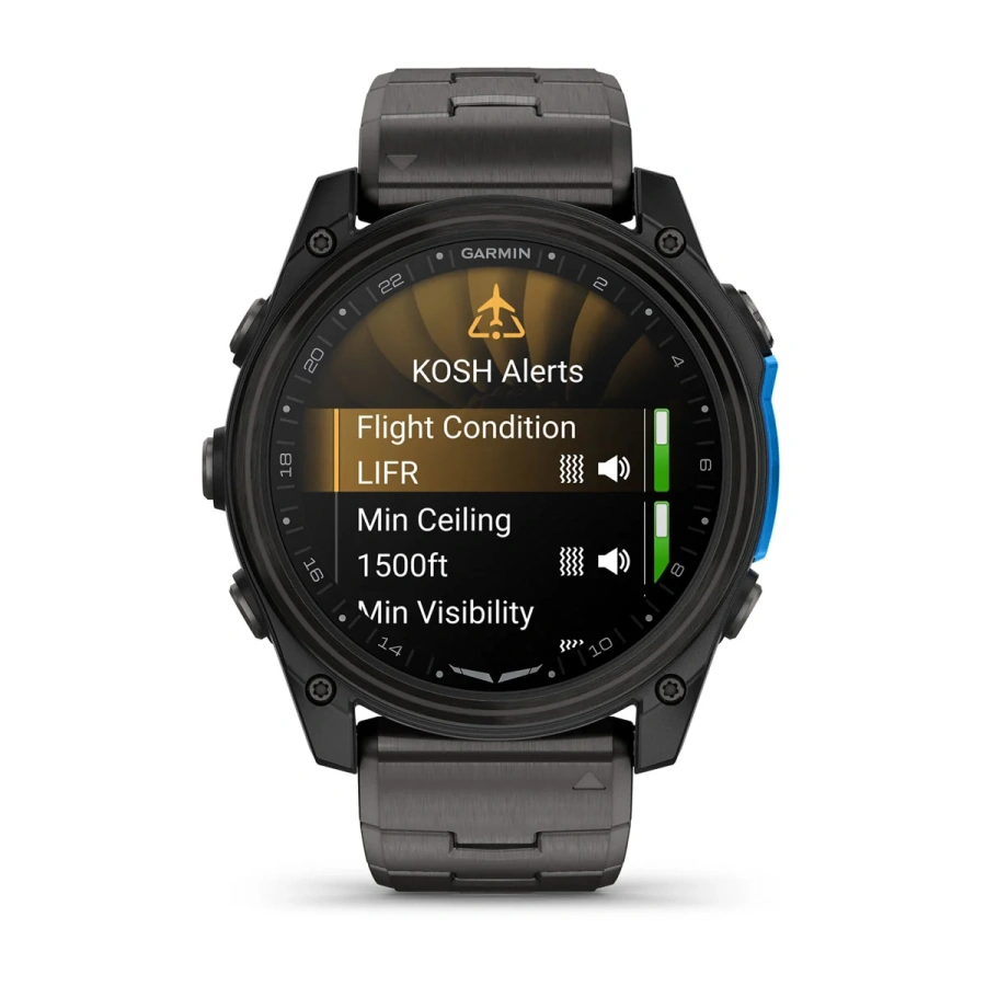 Смарт-годинник Garmin D2 Mach 2 51 mm AMOLED Sapphire - Carbon Gray DLC Titanium Case with Vented Titanium Bracelet (010-02905-30/31)