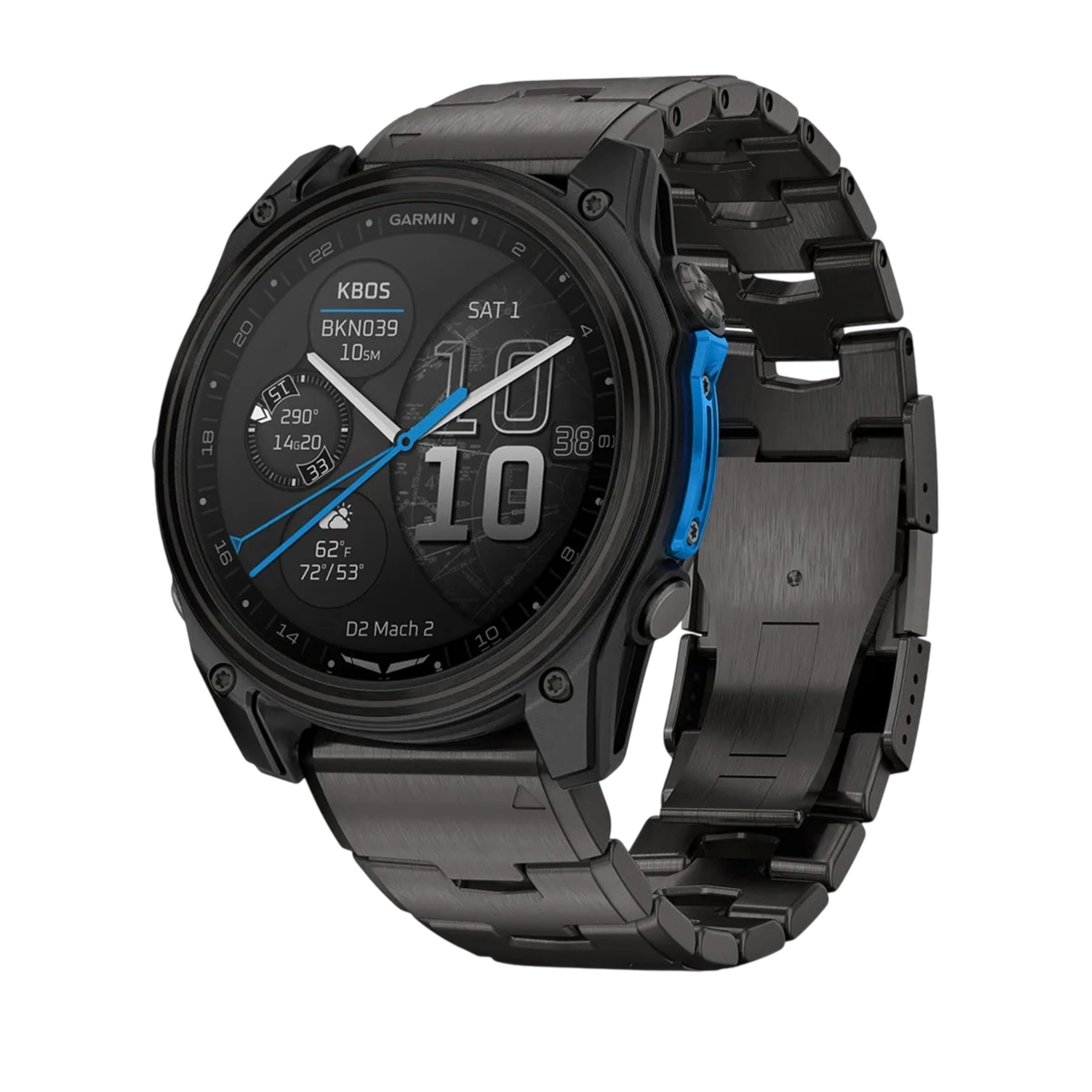 Смарт-часы Garmin D2 Mach 2 51 mm AMOLED Sapphire - Carbon Gray DLC Titanium Case with Vented Titanium Bracelet (010-02905-30/31) Смарт-часы Garmin D2 Mach 2 51 mm AMOLED Sapphire - Carbon Gray DLC Titanium Case with Vented Titanium Bracelet (010-02905-30/31)