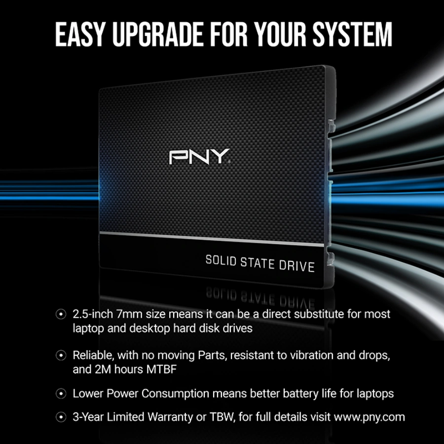 SSD накопитель PNY CS900 250GB (SSD7CS900-250-RB)