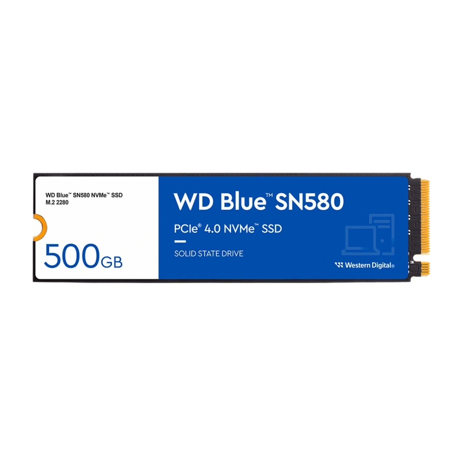 SSD накопитель WD M.2 2280 500GB SN580 Blue (WDS500G3B0E)