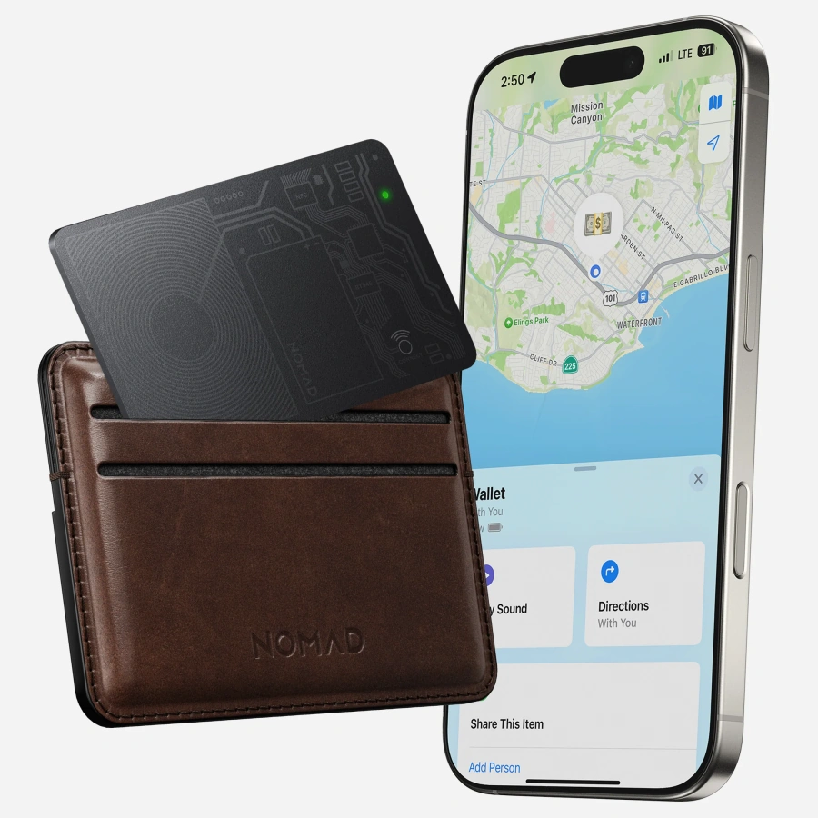 Трекер-картка Nomad Tracking Card Air with Apple Find My [5 Months Battery Life] - Black (NM01297185)