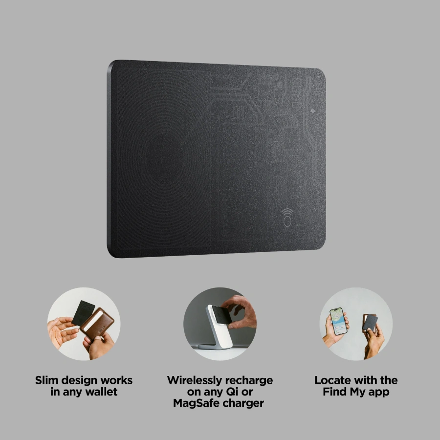 Трекер-картка Nomad Tracking Card Air with Apple Find My [5 Months Battery Life] - Black (NM01297185)