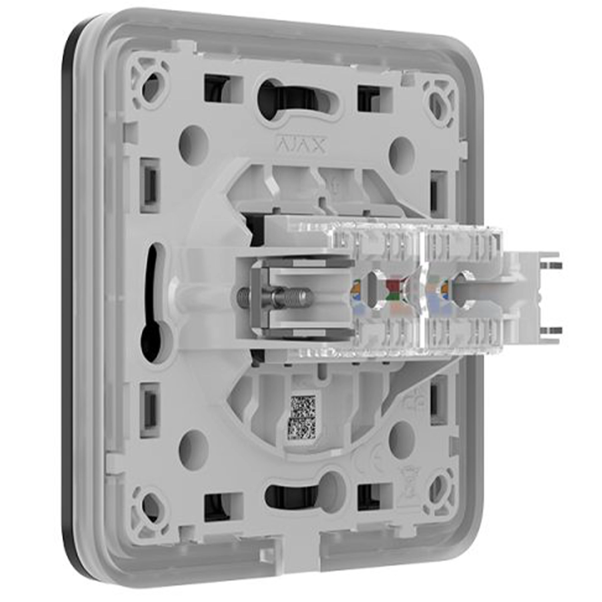 Вбудована інтернет-розетка з двома портами Ajax Outlet (LAN) - Black