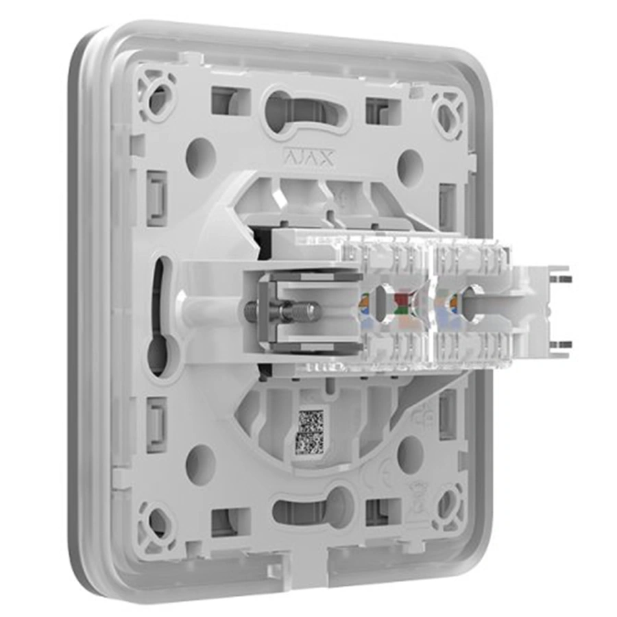 Вбудована інтернет-розетка з двома портами Ajax Outlet (LAN) - Fog