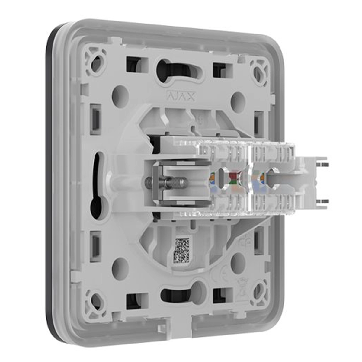 Вбудована інтернет-розетка з двома портами Ajax Outlet (LAN) - Graphite