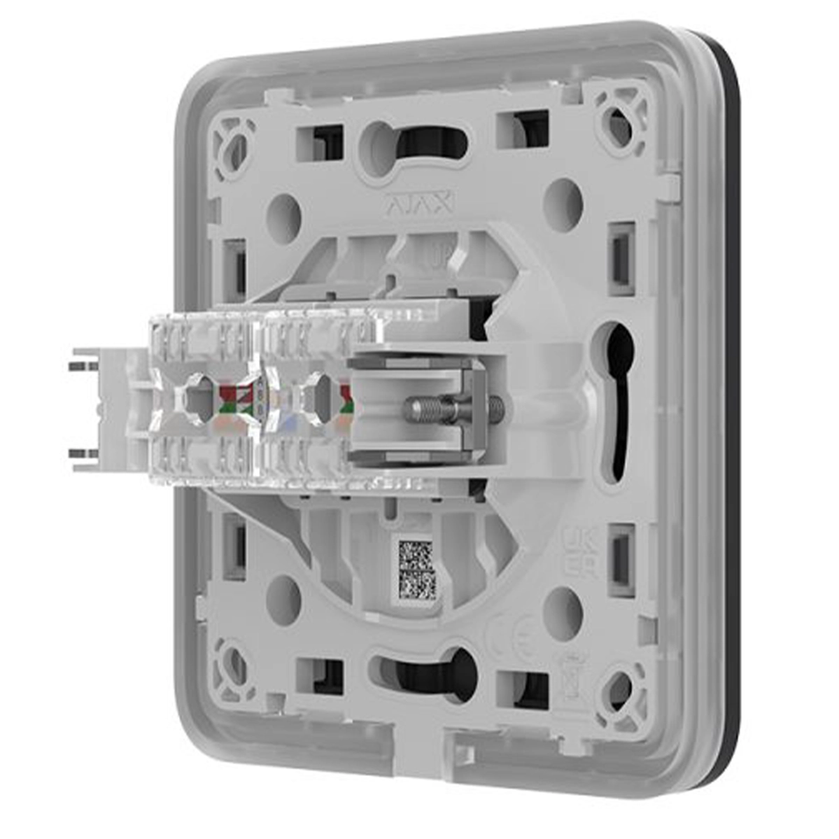 Вбудована інтернет-розетка з двома портами Ajax Outlet (LAN) - Graphite