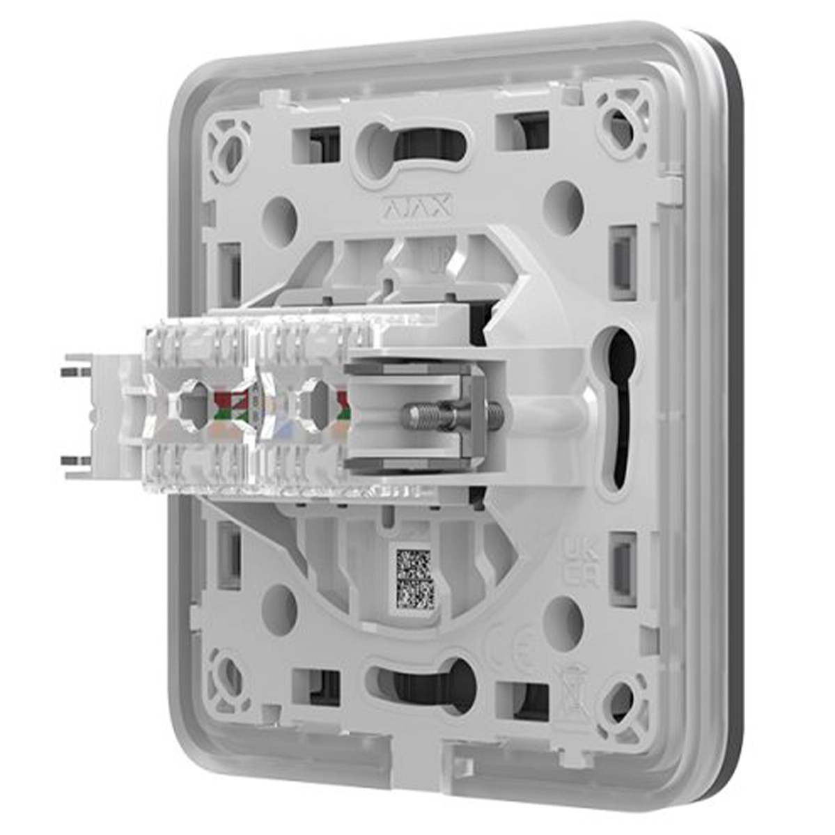 Вбудована інтернет-розетка з двома портами Ajax Outlet (LAN) - Grey